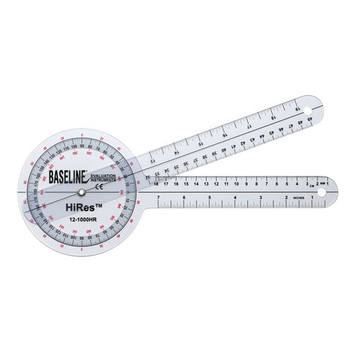 Baseline HiRes Goniometer 12  Plastic 360 Degree product image