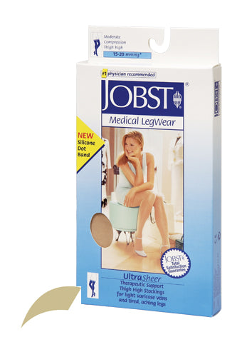 Jobst Ultrasheer 15-20 Thigh w/Dot  Natural Large product image