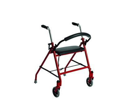 Rollator  Push Down Brake  Red product image