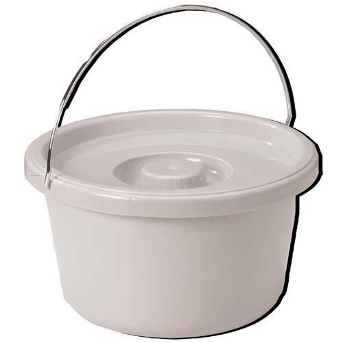 Commode Pail With Lid 7.5 Quart  Gray product image