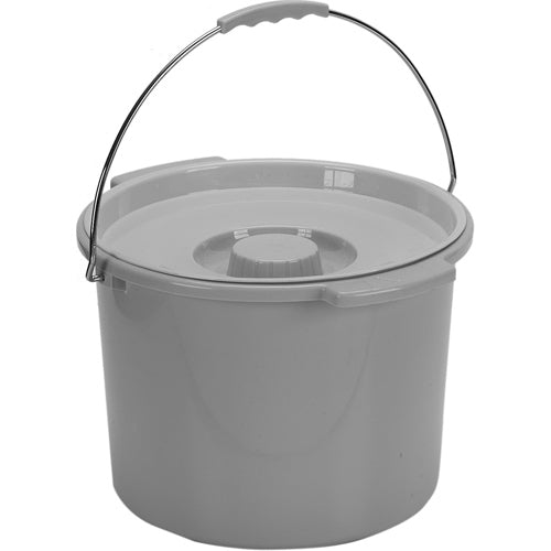 Commode Pail With Lid 12 Quart  Gray product image