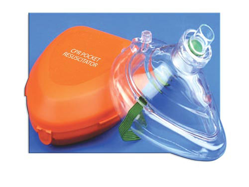 CPR Pocket Mask W/Hard Case & One-Way Valve & O2 Inlet product image