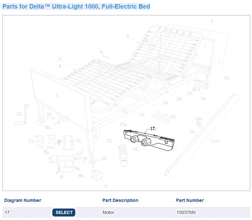 Motor Head/Footspring for Drive #15033/15235 (Each) product image