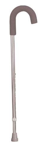 Cane Adj. Round Handle Silver w/Foam Comfort Grip product image