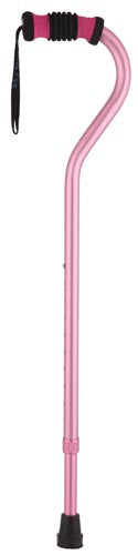 Standard Offset Walking Cane Adjustable Aluminum Pink product image