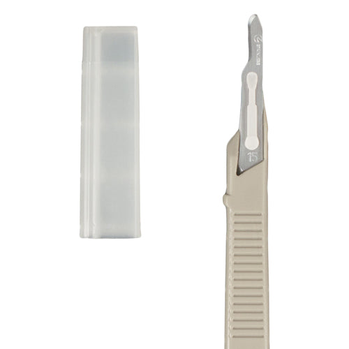 Scalpel #15 Disposable Generic Bx/10  w/Safety Guard product image