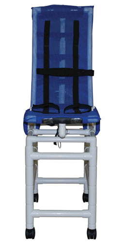 Bath Chair Articulating MedPVC Recl w/2 Base Ext & Casters product image