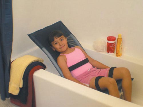 Shower Bath Chair Adj Sm PVC Reclining w/o Base&Caster product image