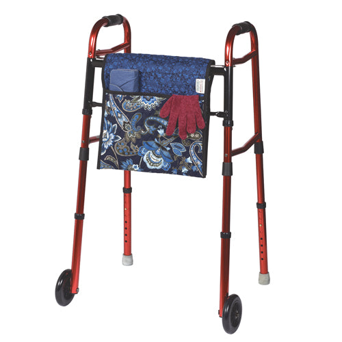 Quilted Walker Bag  Blue Print Double-Sided 15.5 x6.5 x 1.5 product image