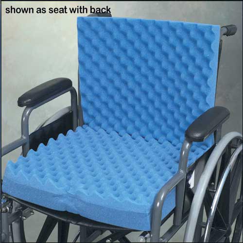 Wheelchair Cushion w/Back & Blue Polycotton Cover product image
