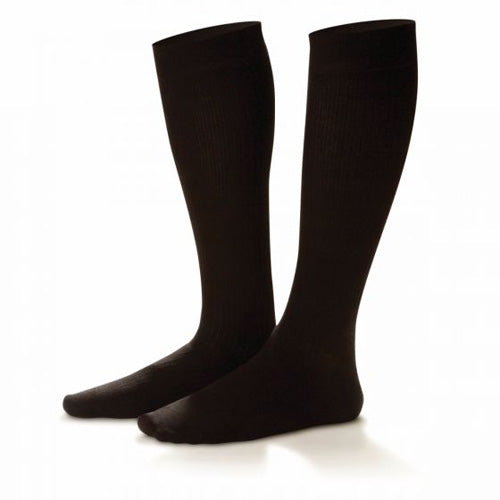 Mens Support Dress Socks  Firm 20-30 Black Large Adult Pair product image