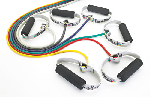 Theraband Resistive Exercise Tubing w/SoftGrips Silver 50 product image