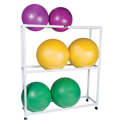 PVC Ball Floor Rack Mobile 3-Shelf w/Casters product image