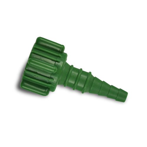 Oxygen Fitting For Hose Connector 50/Box Green Plastic product image