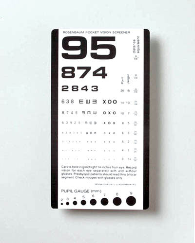 Pocket Eye Test Chart product image