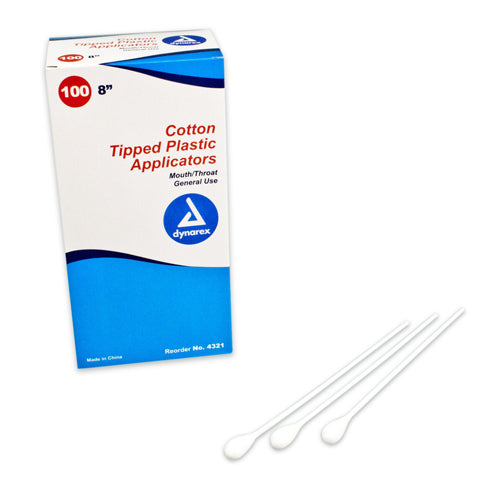 Mouth/Throat 8  Cotton-Tipped Applicators Bx/100 Non-Sterile product image