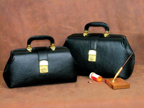 Intern/Student Physician Bag 16  Black Leather product image