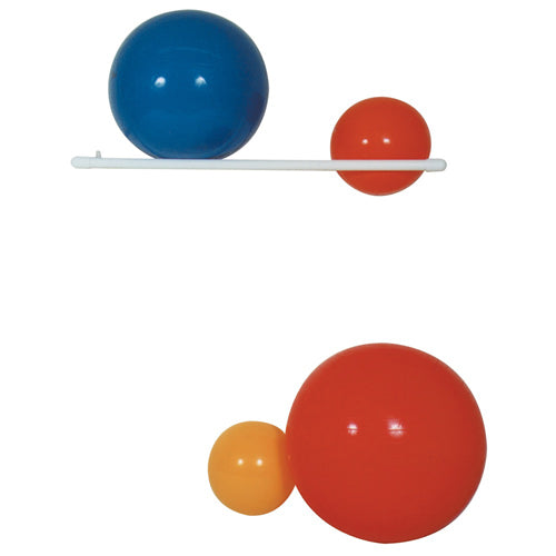 Wall Mount Rack 3 Ball PVC 64 L x 17 W x 3 H product image