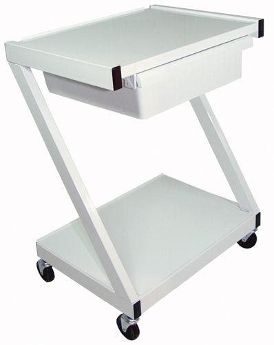 Z-Cart Steel 2-Shelf w/Drawer White product image