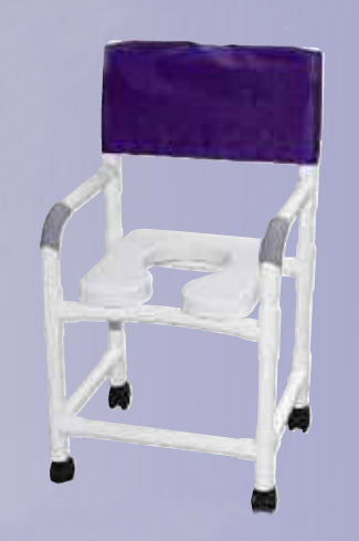 Shower Chair 18  Wide w/Soft Seat Elongated Sq Pail/FR product image