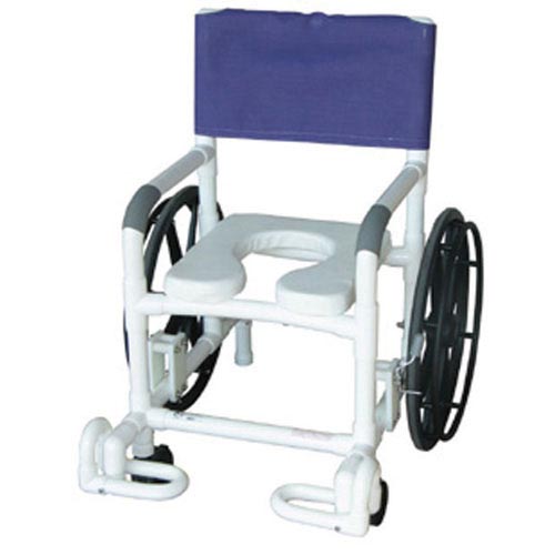 Shower Chair PVC Multi-Purpose w/Wheels & Individual Footrest product image