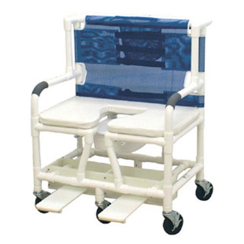 Shower Commode Chair Bari PVC w/Dlx Elong Open Soft Seat product image