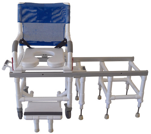 Dual Commode Shower/Transf PVC Chair Deluxew/OneStep Lock product image