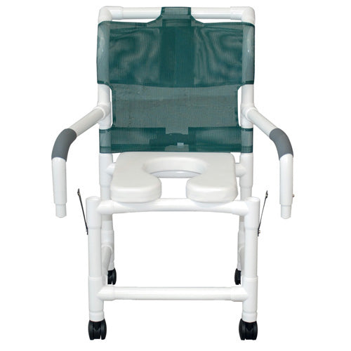 Shower Chair w/Soft Seat Dlx Elongated  Dual Drop Arm product image