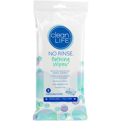 No Rinse Bathing Wipes Retail Package  Pk/8 product image