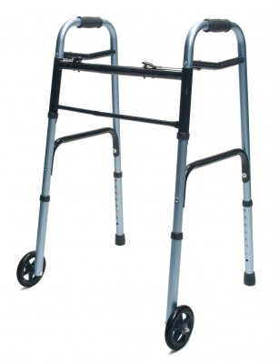 Walker  Adult w/ 5  Wheels Folding  Blue  Case of 2 product image