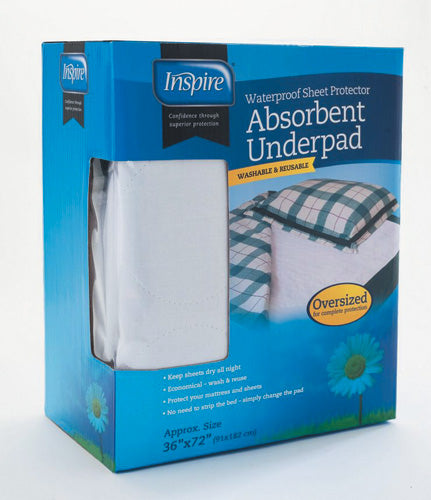Inspire Reusable Absorbent Underpad  Oversize  36  x 72 product image