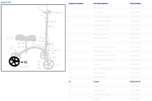 Replacement Caster for 1089S Knee Walker product image