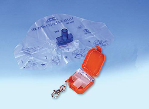 Adsafe CPR Face Shield Plus w/Mouthpc & 1-Way Valve Orange product image