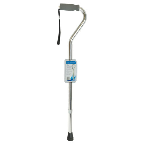 Cane  Soft Foam Offset Handle  Blue Jay  Silver with Strap product image