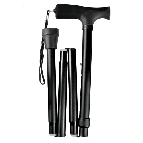 Cane  Folding Blue Jay Black  Pistol Grip  33  - 37 product image
