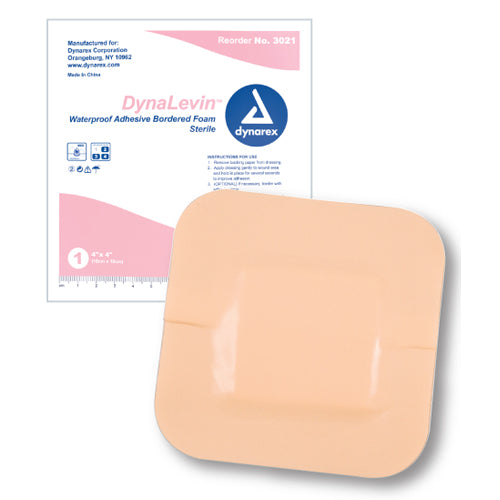DynaLevin Bordered Foam 4 x4  Waterproof Adh Dressing Bx/10 product image