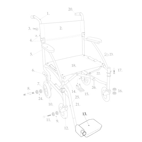 Footrest for DFL19BL  Blue Pair product image