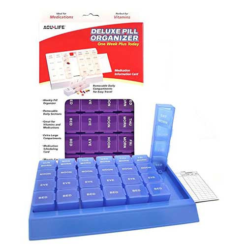 Deluxe Pill Organizer w/28 Com One Week Plus Today' product image