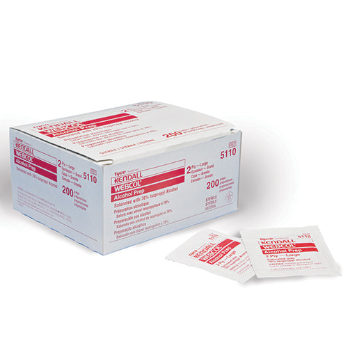 Webcol Alcohol Prep Pads Bx/200  Medium 2-Ply product image
