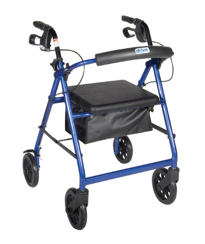 Rollator  Aluminum w/Fold-Up & Remov Back  Padded Seat Blue product image