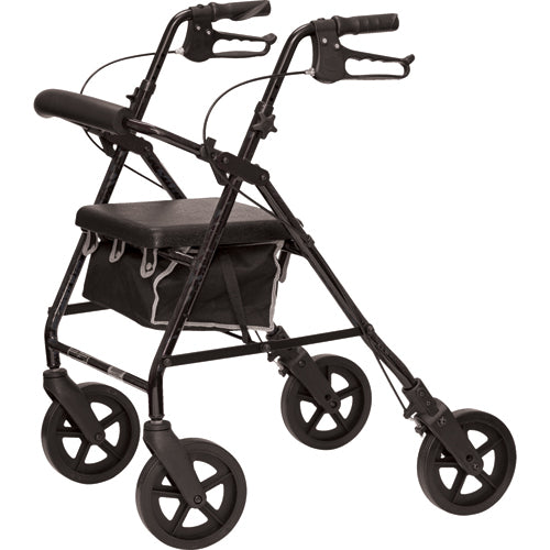 Deluxe Aluminum Rollator  Black  8  Wheels product image
