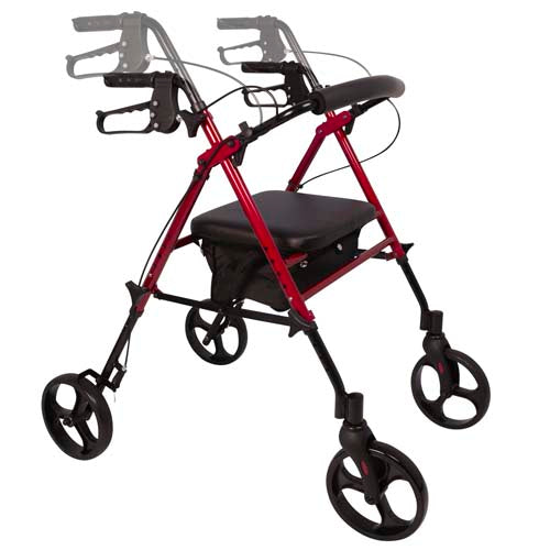 Rollator  Aluminum  Height Adjustable  Burgundy product image