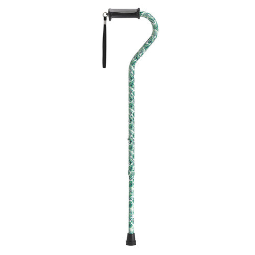 Offset Cane with Gel Grip Green Leaves product image