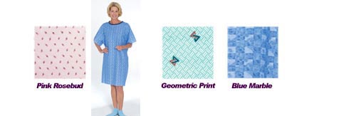 Tie-Back Adult Gown Geometric Print product image