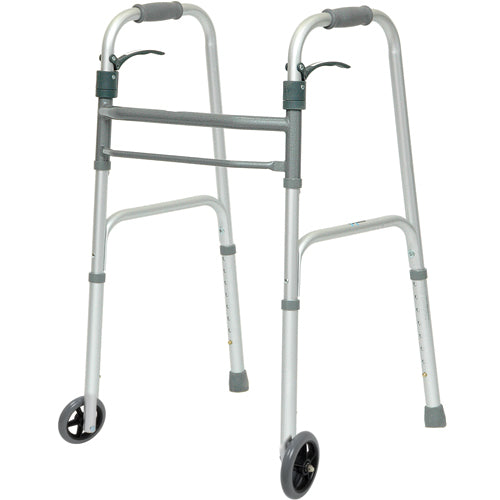 Folding Walker Trigger Release w/ 5  Wheels  Adult product image