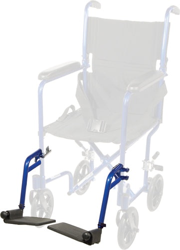 Swing-Away Detachable Footrest f/Alum Transport Chair-Blue pr product image