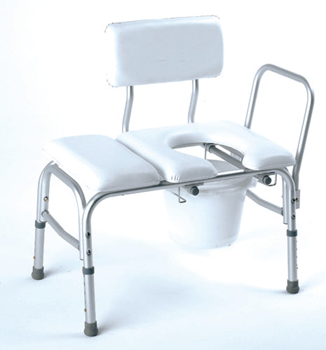Bathtub Transfer Bench  Vinyl Padded  w/ Cut-out & Pail product image