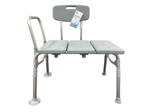 Bathroom Perfect Transfer Bench w/Back  Blue Jay  Each product image