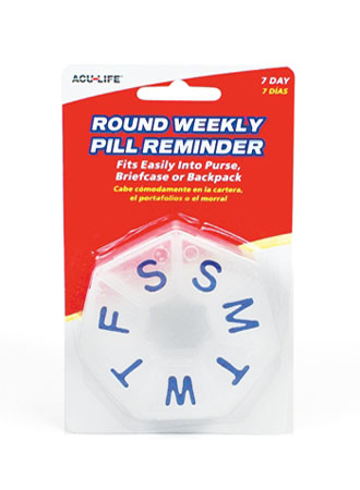Round Weekly Pill Box Clear product image