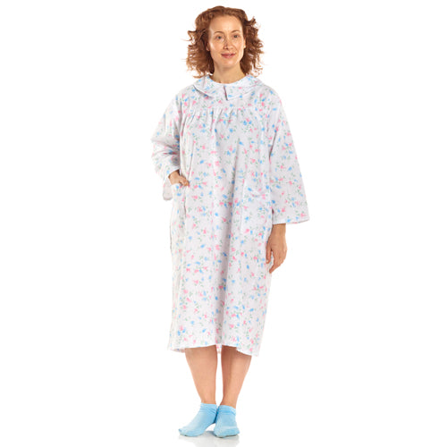 Flannelette Patient Gown Women Small-Medium  Pink/Blue Floral product image